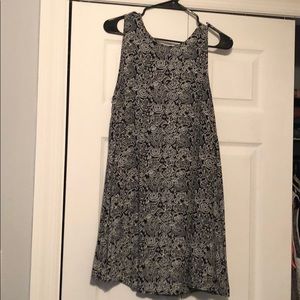 Floral black and white mini dress